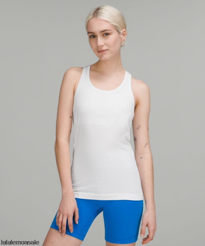 Lululemon Damen DELULU539 | Weiß Swiftly Tech Racerback Tank Top 20